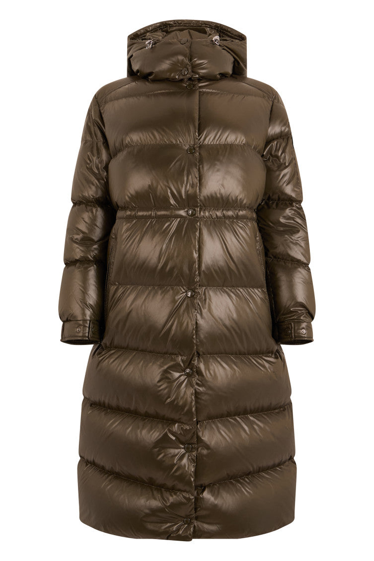 Brown Quilted Hood Jacket 1