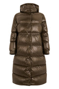 Brown Quilted Hood Jacket 1