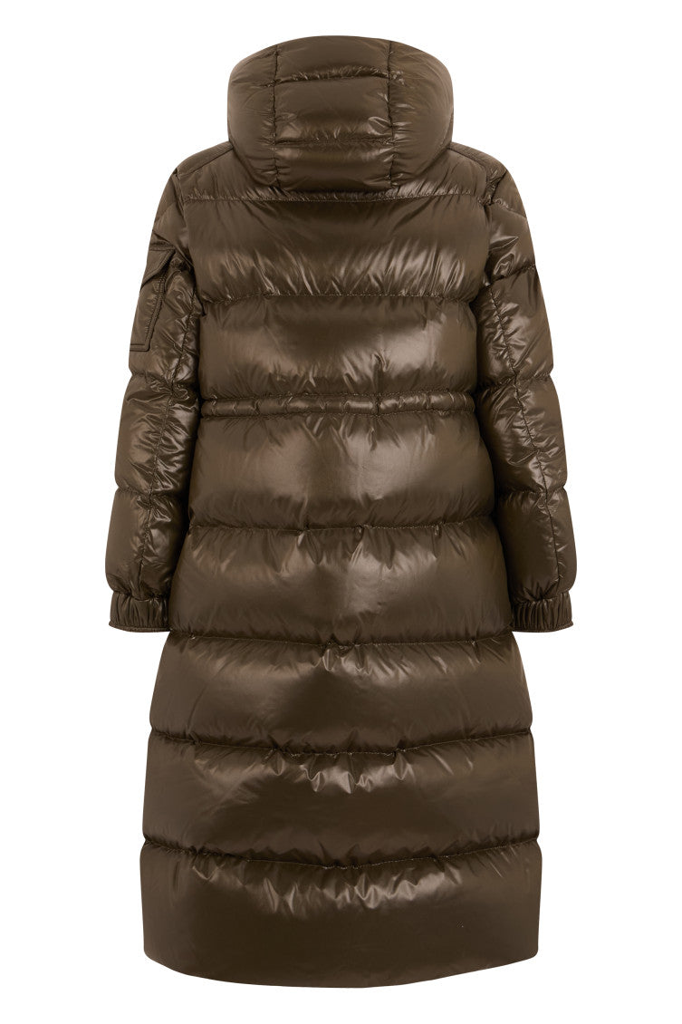 Brown Quilted Hood Jacket 2
