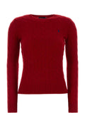 Red Knitted Crew Neck Sweater 1