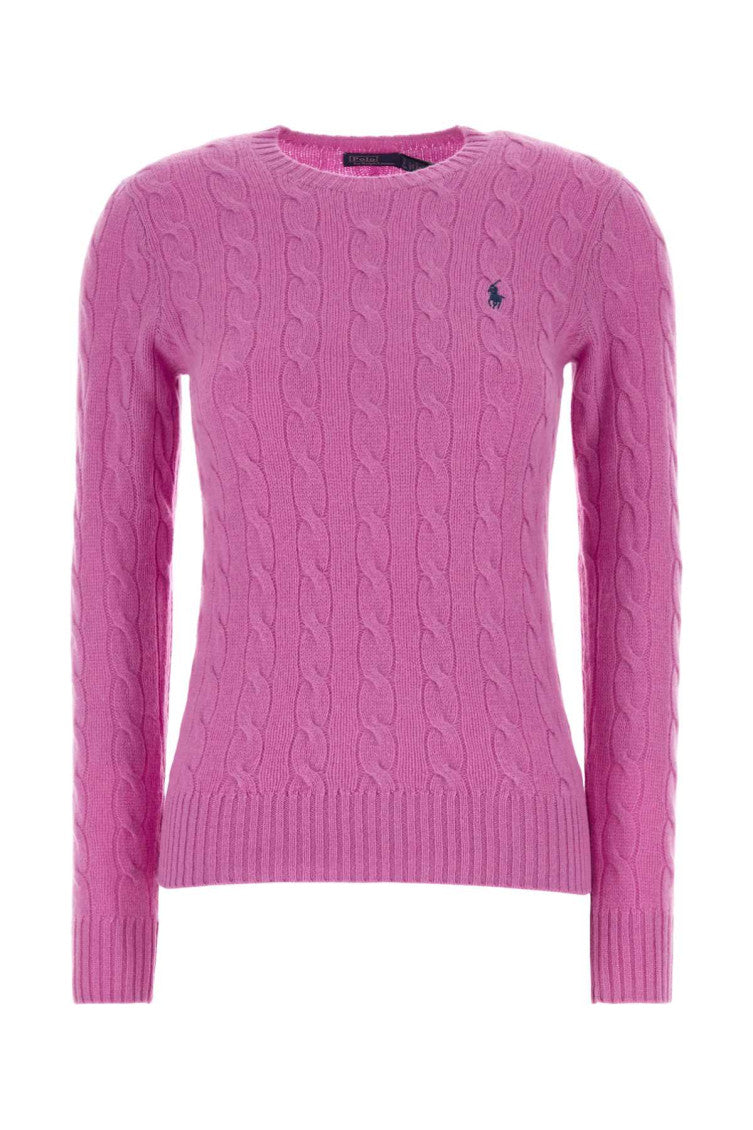 Pink Knitted Crew Neck Sweater 1