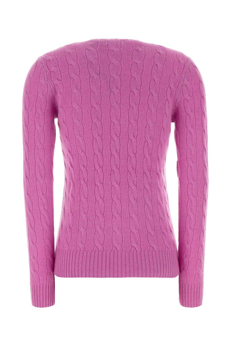 Pink Knitted Crew Neck Sweater 2
