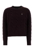 Purple Knitted Crew Neck Sweater 1