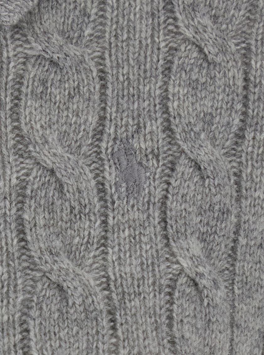 Grey Knitted Shirt Collar Sweater 3