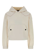 White Solid Hood Sweater 1