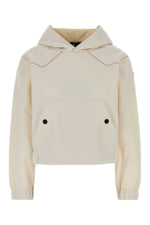 White Solid Hood Sweater 1