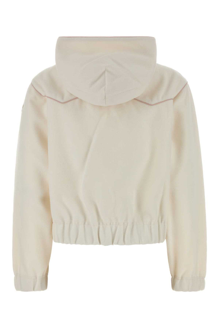White Solid Hood Sweater 2