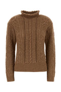 Brown Knitted Turtle Neck Sweater 1