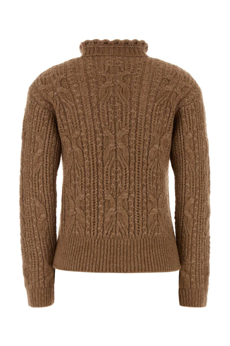 Brown Knitted Turtle Neck Sweater 2