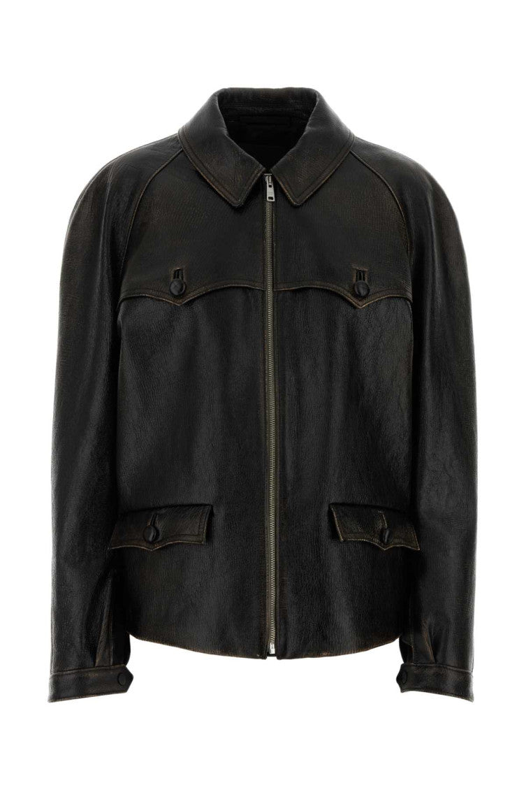 Black Shirt Collar Jacket 1