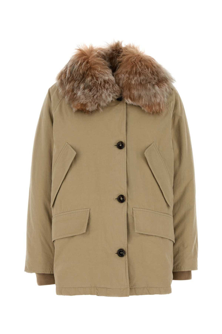 Beige Shirt Collar Jacket 1