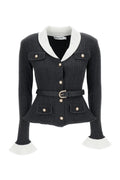 Black Shawl Neck Belted Cardigan 1