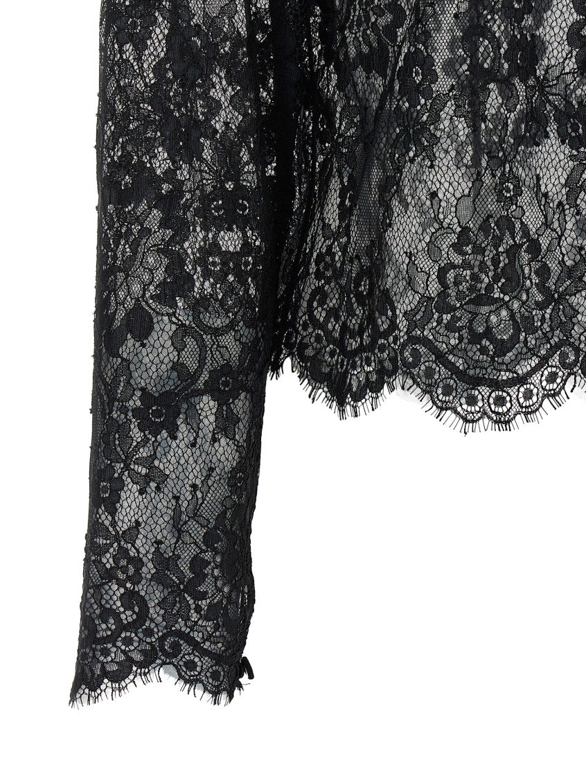 Black Regular Lace Shirt 4