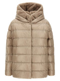Beige Quilted Hood Jacket 1
