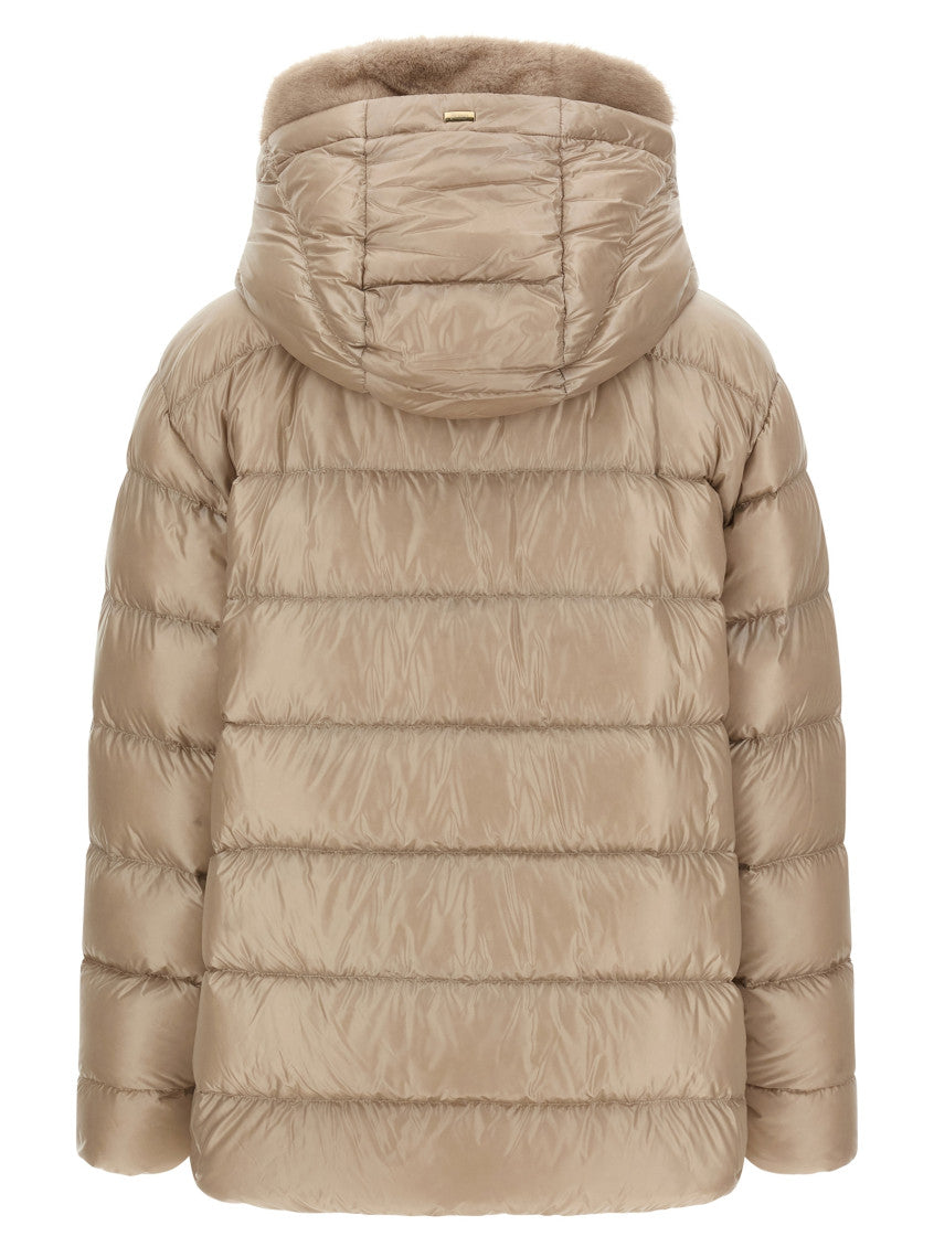 Beige Quilted Hood Jacket 2
