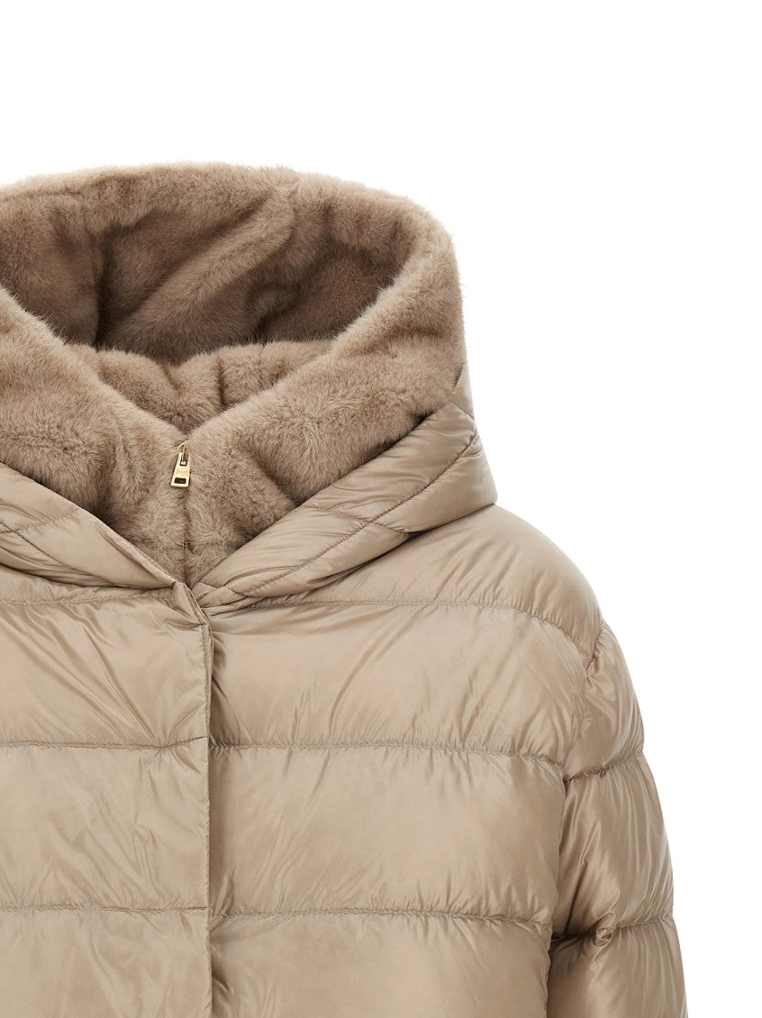 Beige Quilted Hood Jacket 3