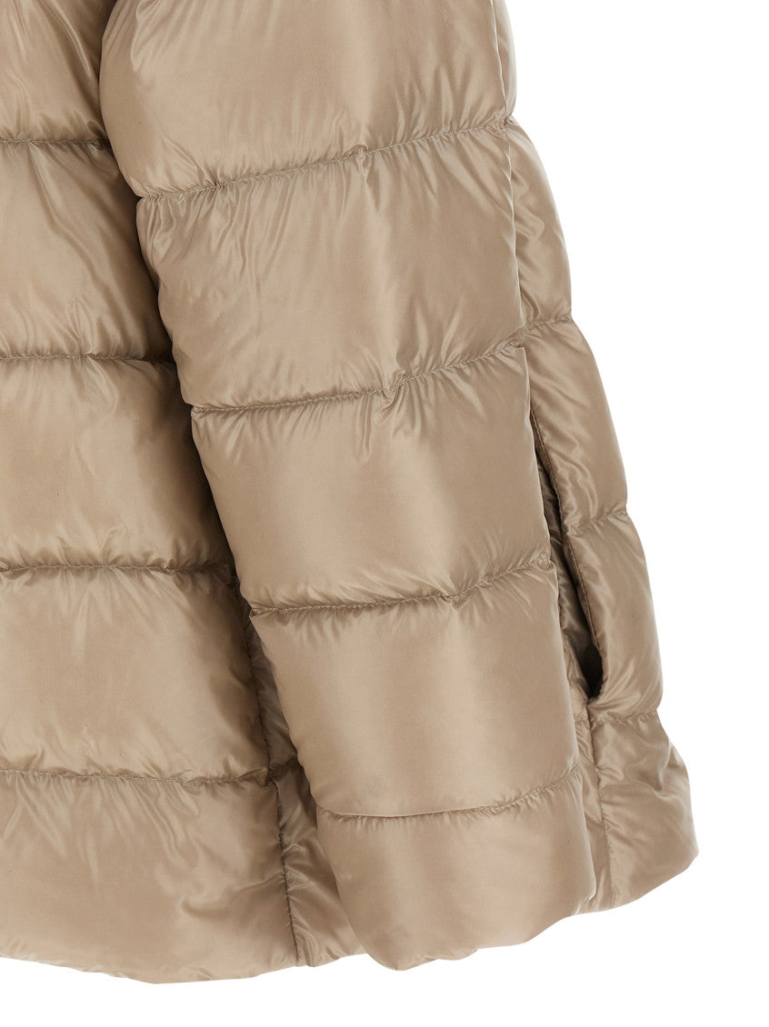Beige Quilted Hood Jacket 4