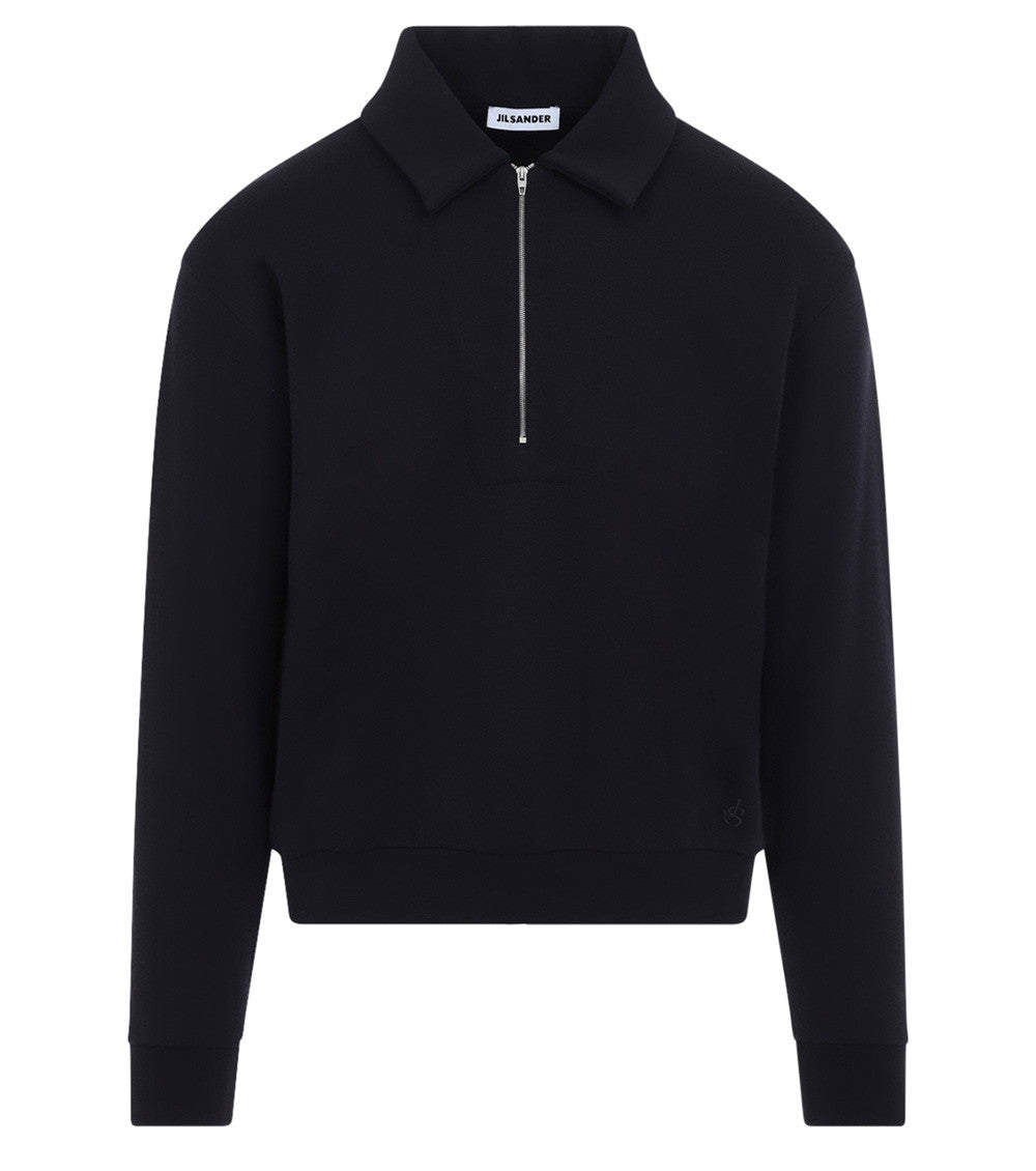 Blue Half Zip Sweatshirt 1