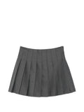 Grey Pleated Mini Skirt 1