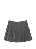 Grey Pleated Mini Skirt 1