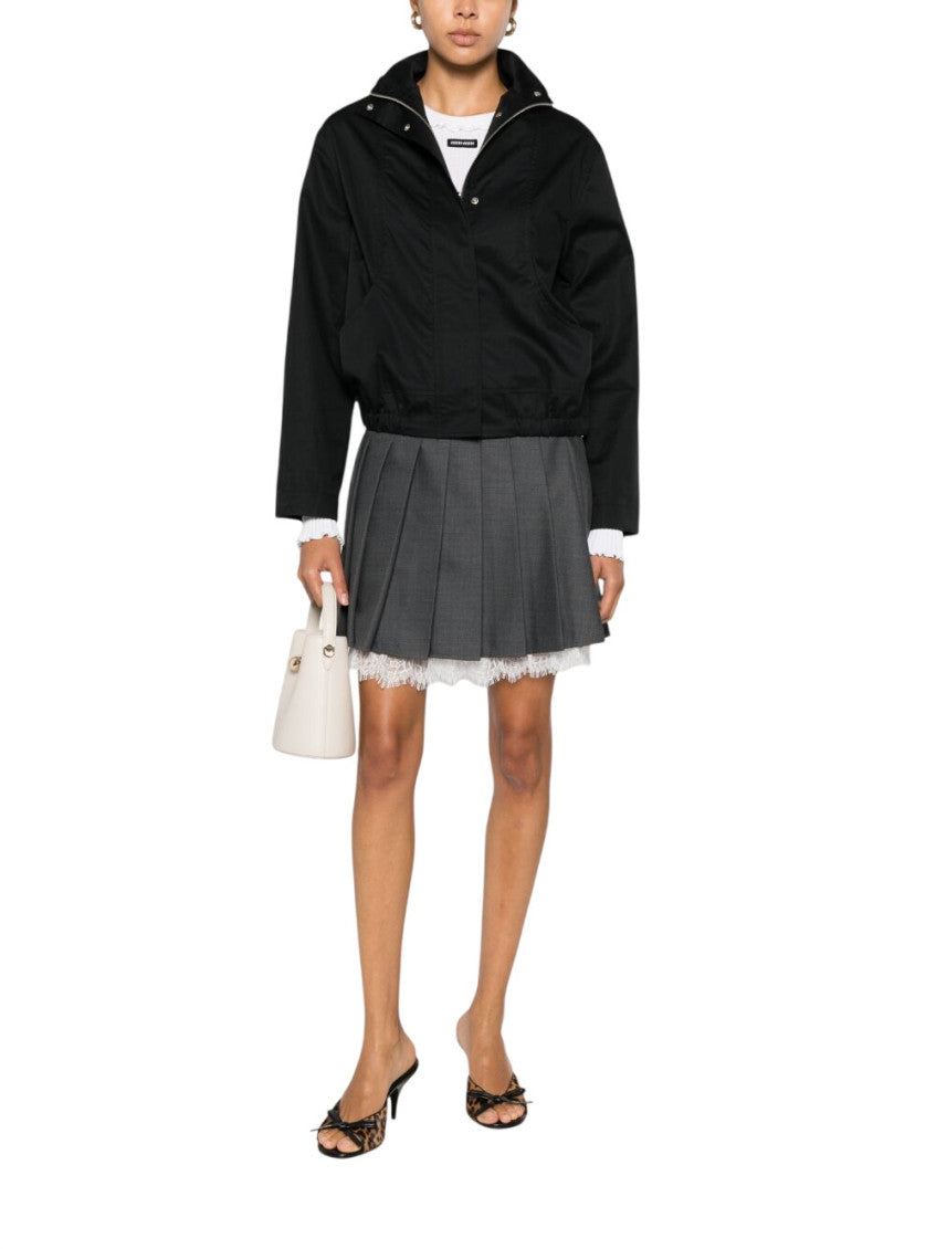 Grey Pleated Mini Skirt 2