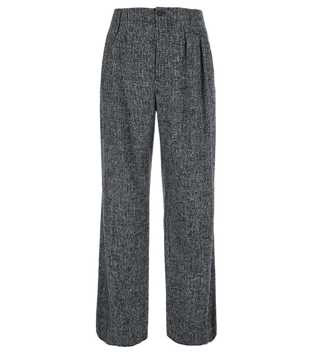 Grey Textured Trousers 1