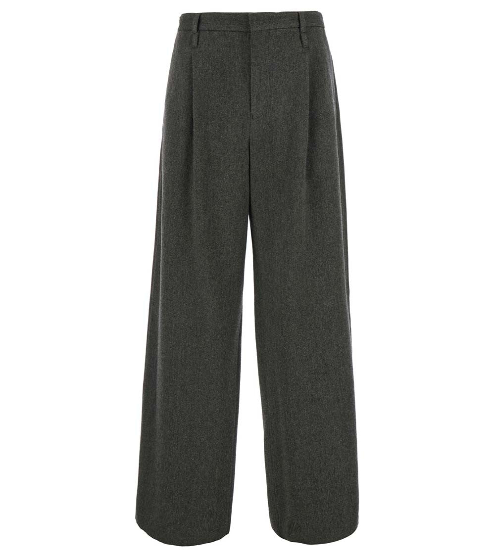 Dark Grey Pleated Trousers 1