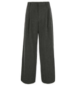 Dark Grey Pleated Trousers 1