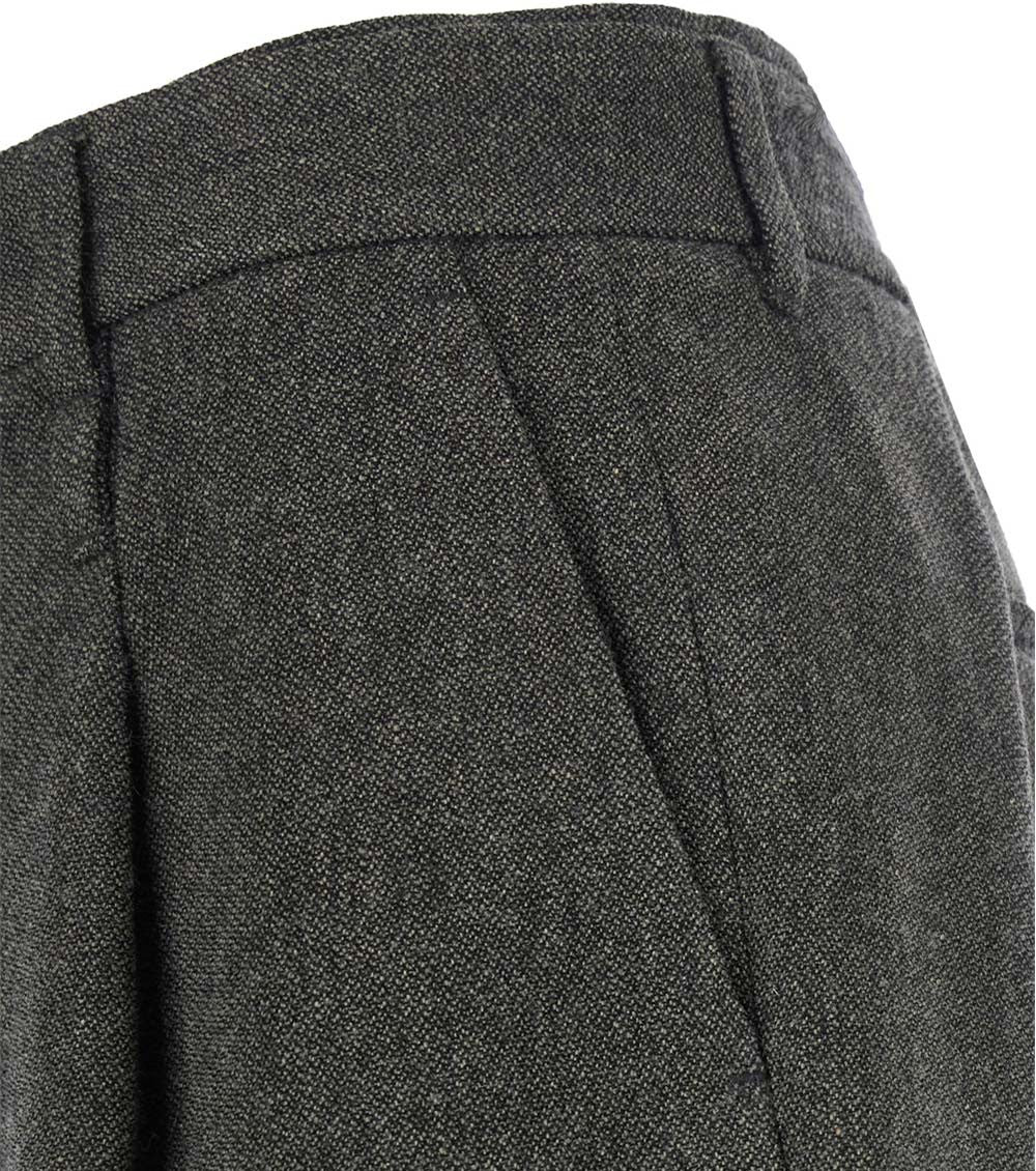 Dark Grey Pleated Trousers 3