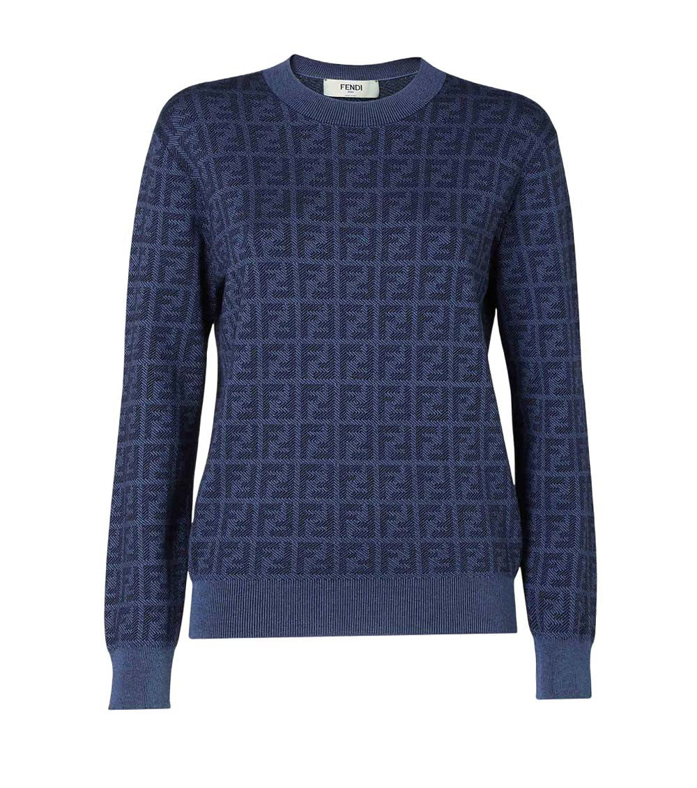 Blue Crew Neck Sweater 1