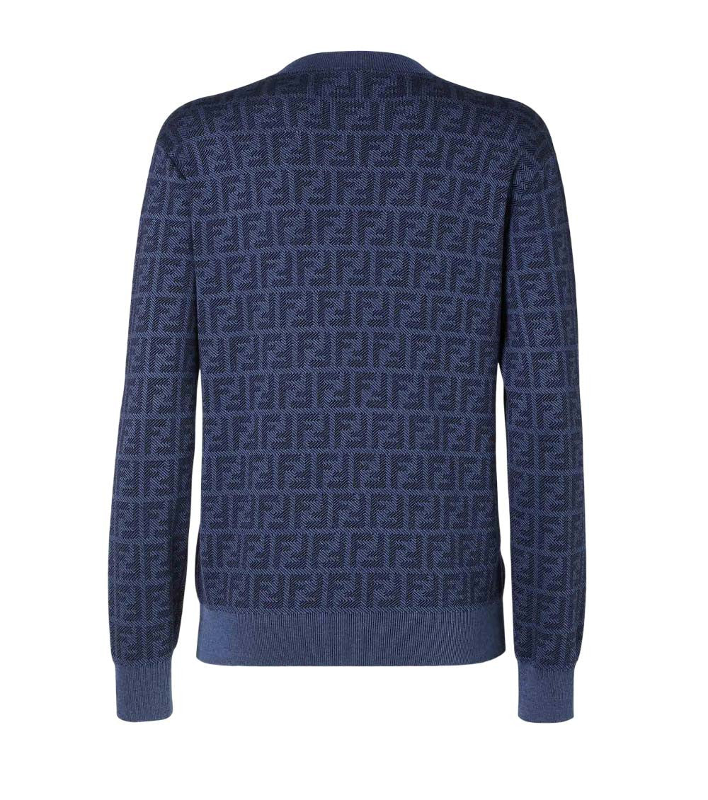 Blue Crew Neck Sweater 2