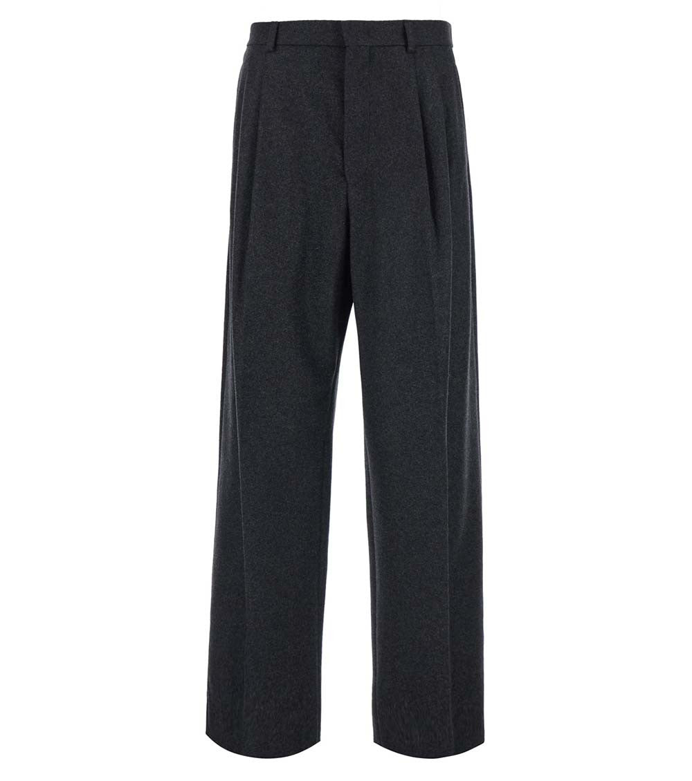 Grey Straight Trousers 1