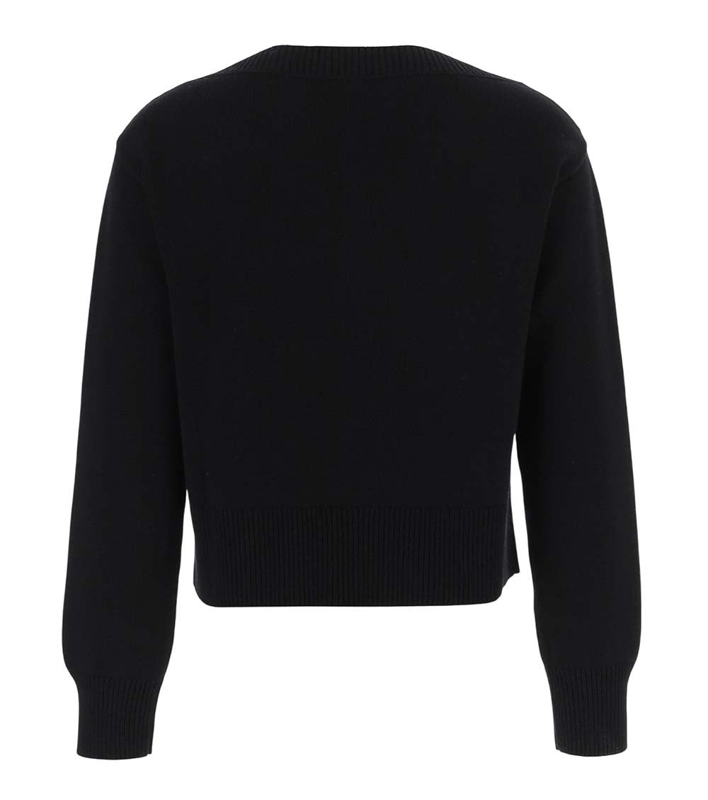 Black V Neck Sweater 2
