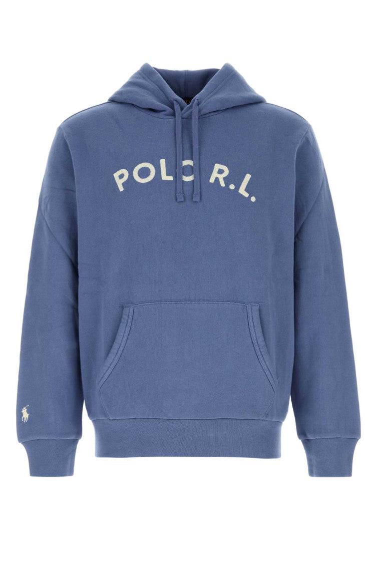 Blue Relaxed Logo Hoodie 1