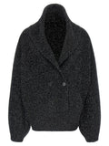 Black Shawl Neck Cardigan 1