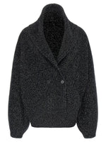 Black Shawl Neck Cardigan 1