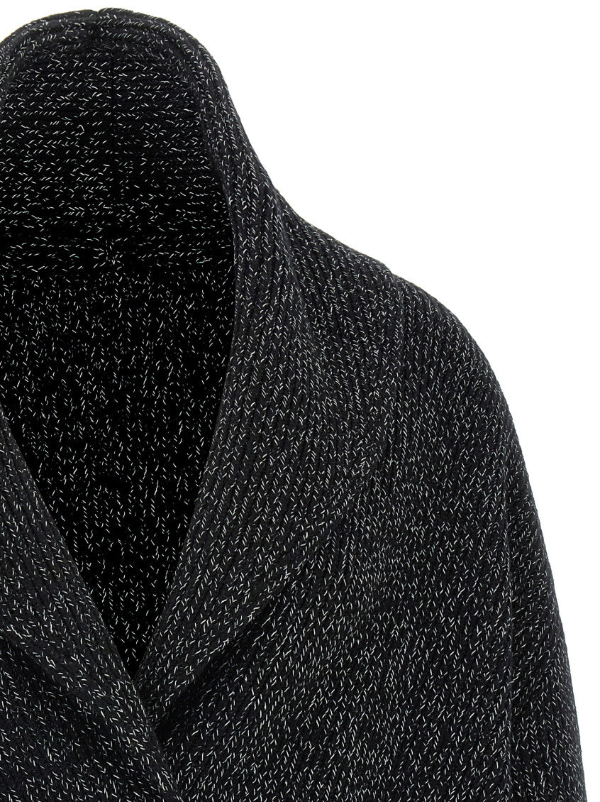 Black Shawl Neck Cardigan 3