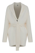 Off White Shawl Neck Sweater 1