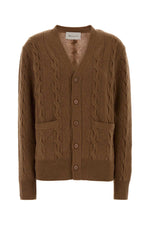 Light Brown V Neck Cardigan 1