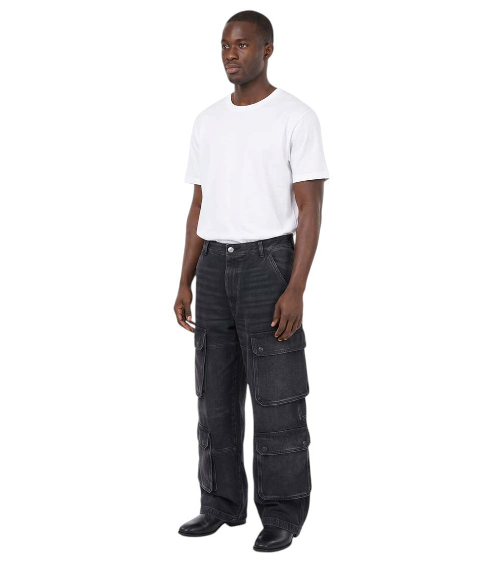 Black Relaxed Cargo Jeans 3