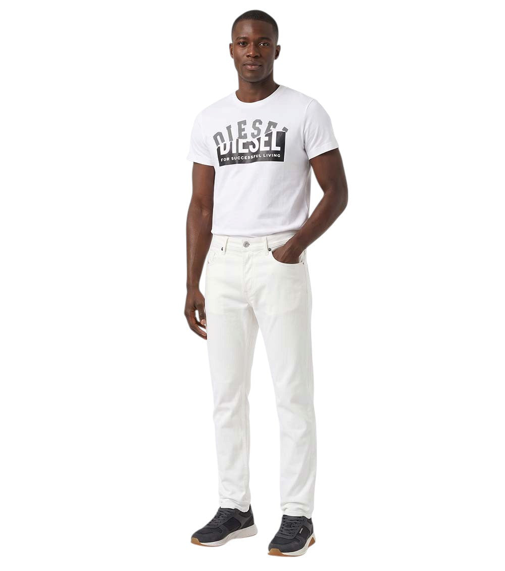 White Regular Mid Rise Jeans 3