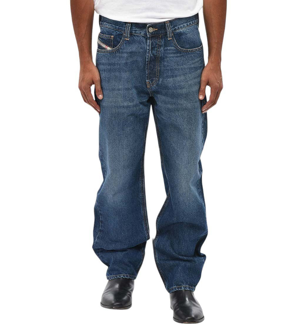 Blue Relaxed Mid Rise Jeans 1