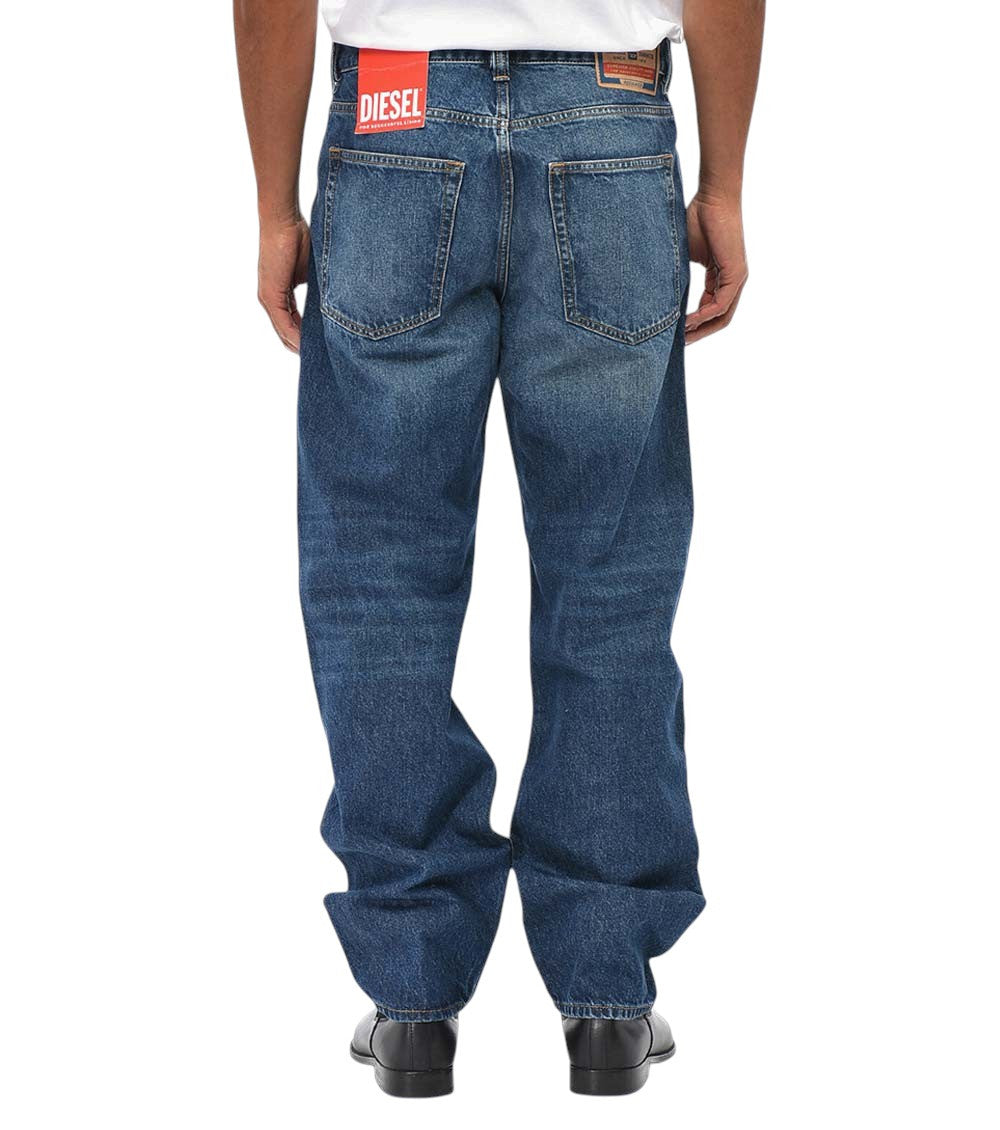 Blue Relaxed Mid Rise Jeans 2