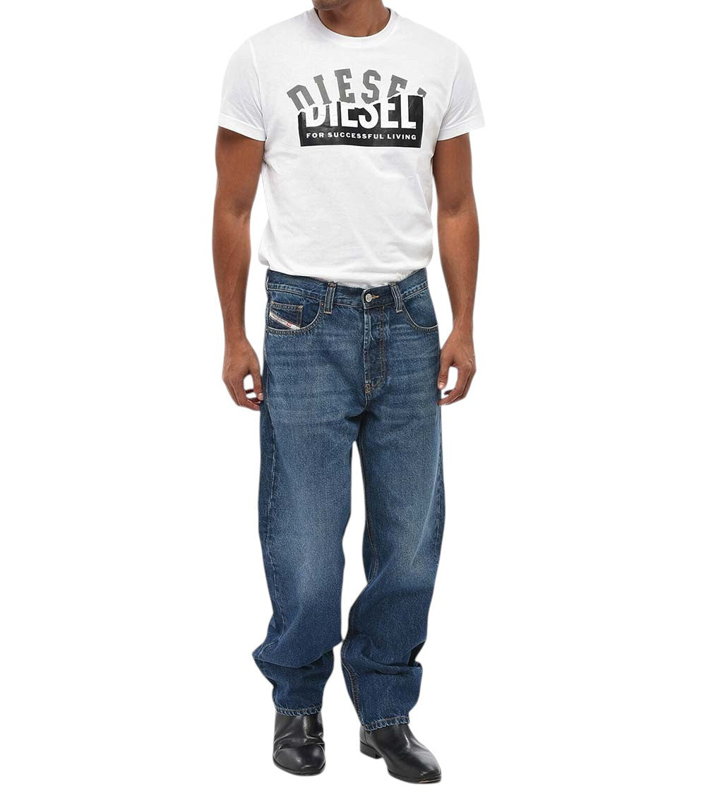 Blue Relaxed Mid Rise Jeans 3