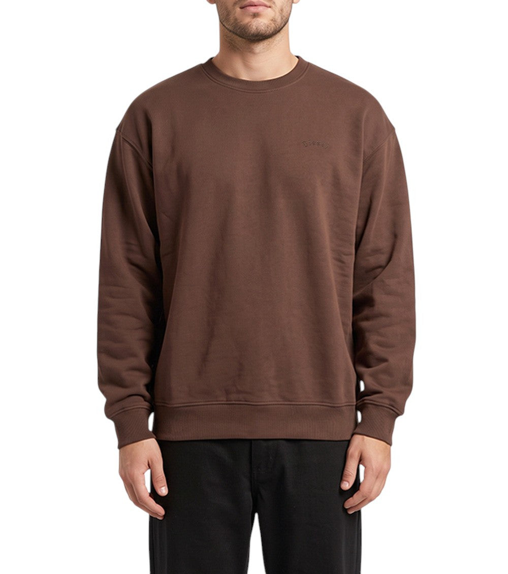 Brown Crew Neck Sweatshirt 1