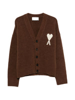Brown V Neck Cardigan 1