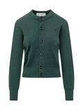 Green Crew Neck Cardigan 1