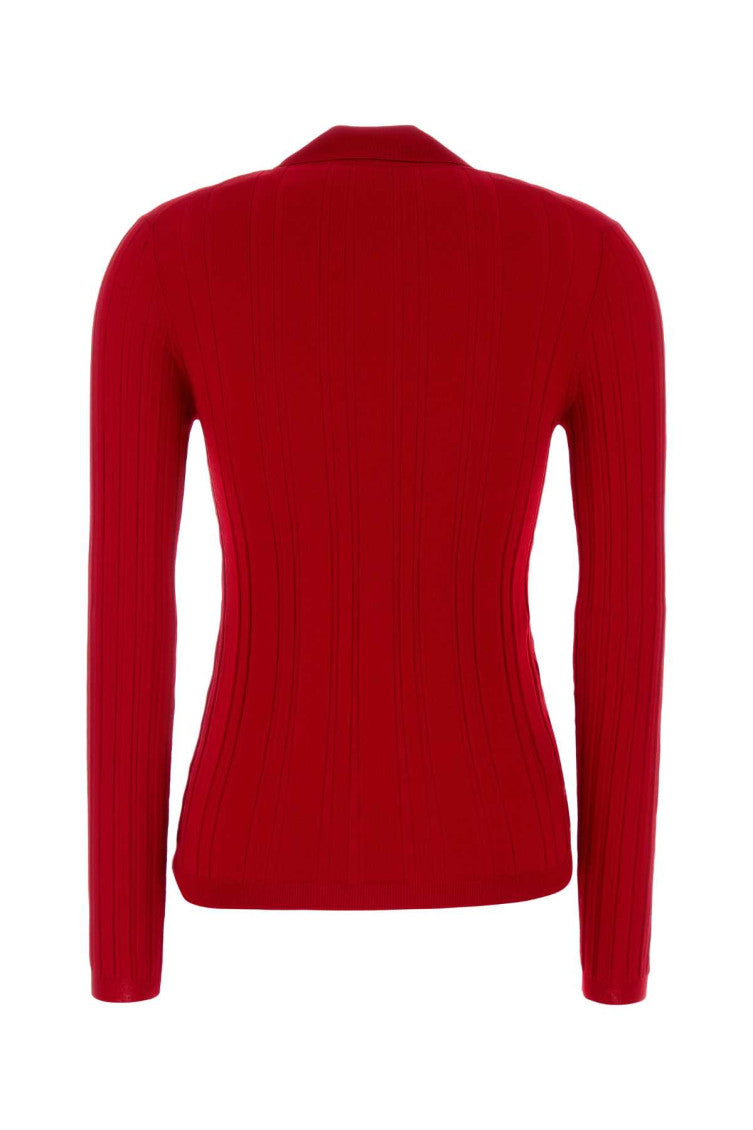 Red Shirt Collar Sweater 2