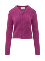 Purple V Neck Cardigan 1