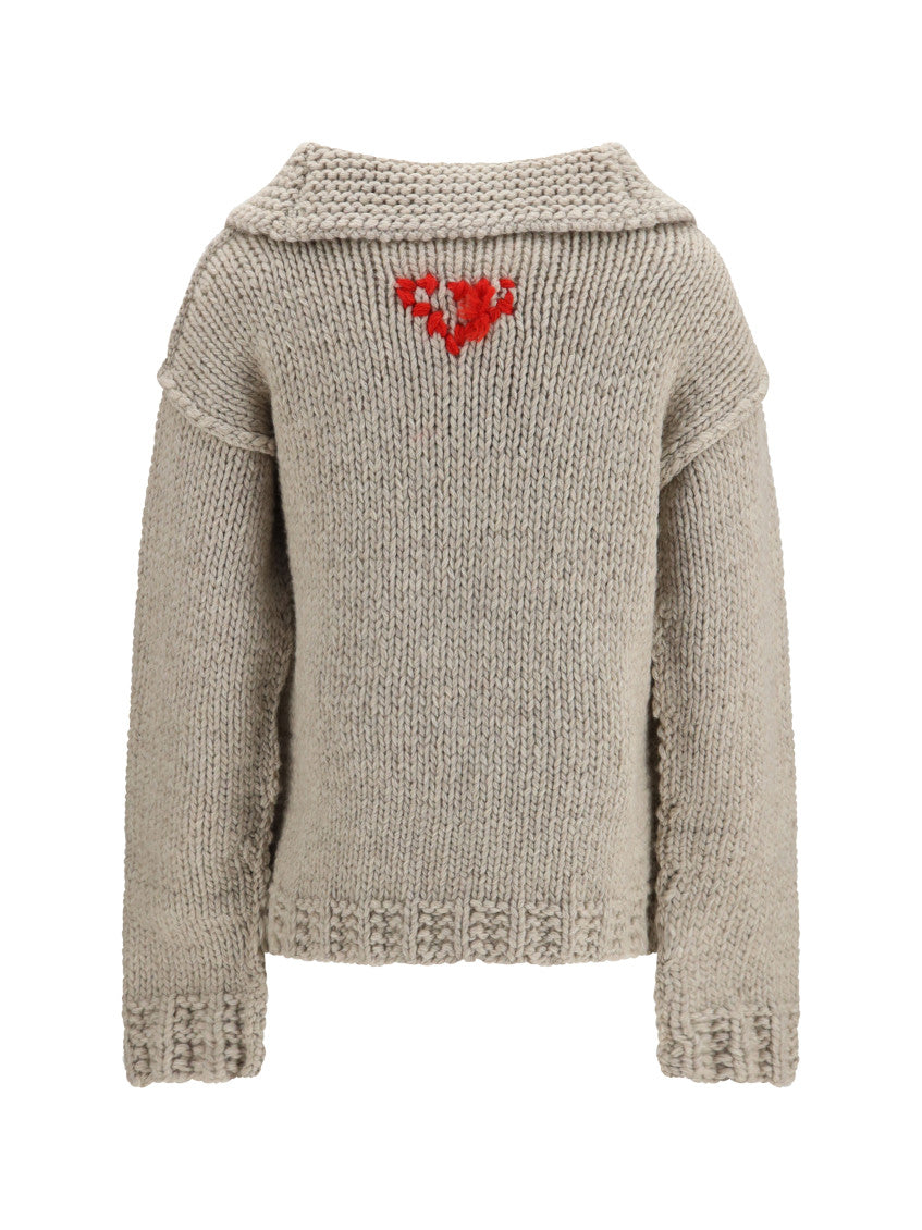 Beige Knitted Sweater 2
